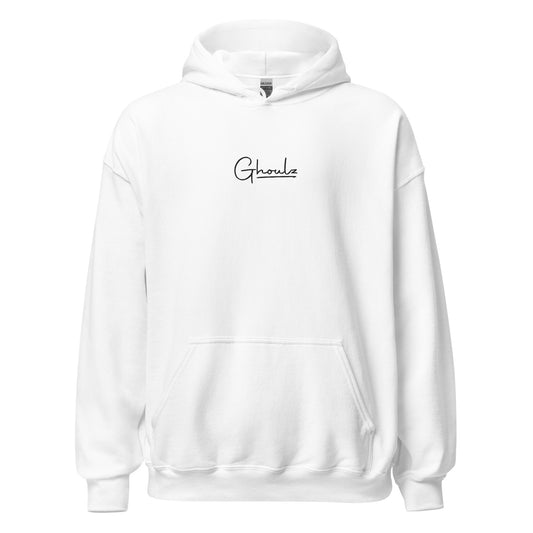 Ghoulz Classic Embroidered White Hoodie