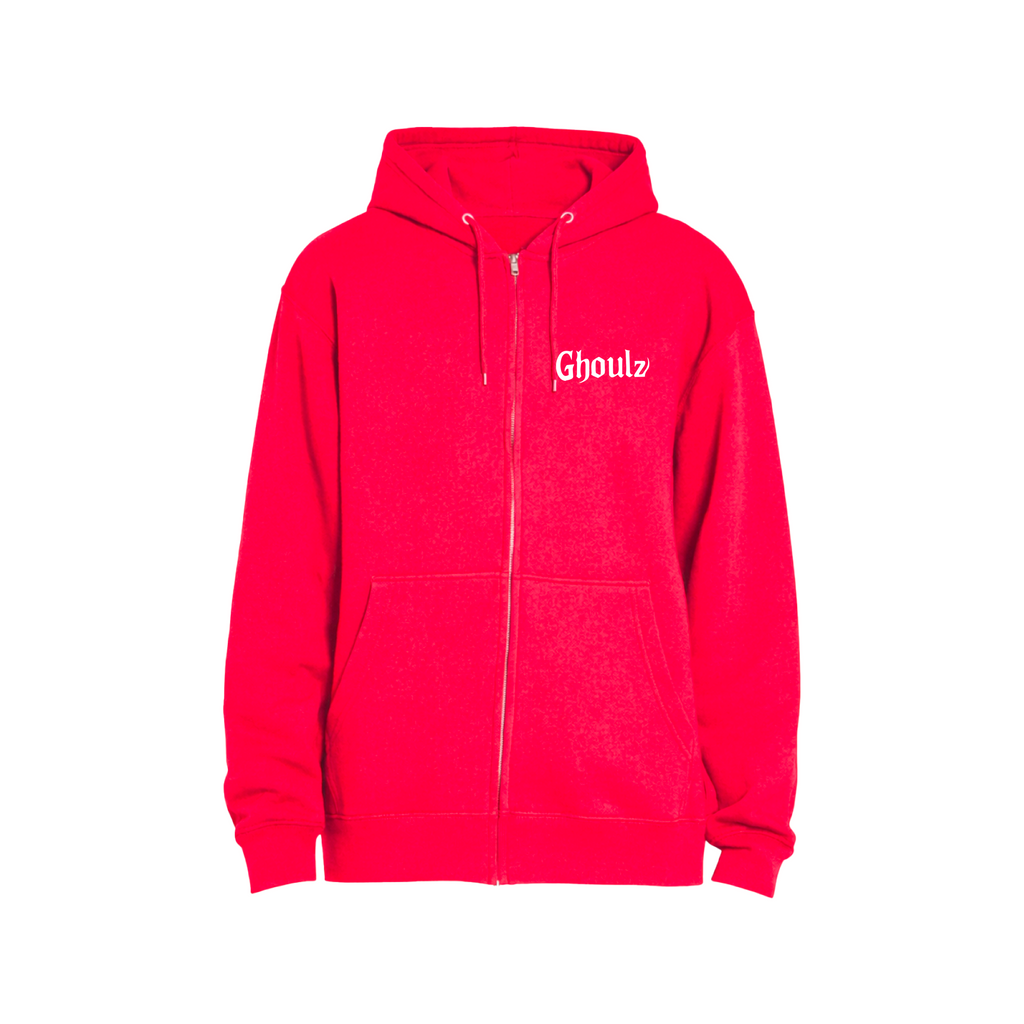 Ghoulz Star Zip Hoodie - Red